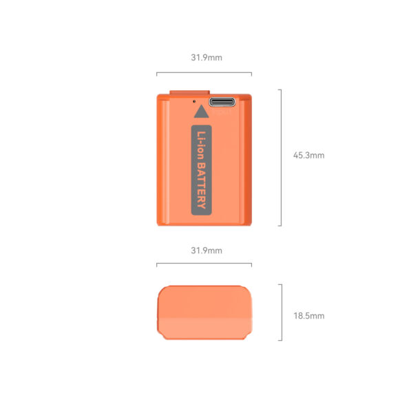 SmallRig NP-FW50 USB-C Rechargeable Camera Battery (Orange) 4965 - Image 5