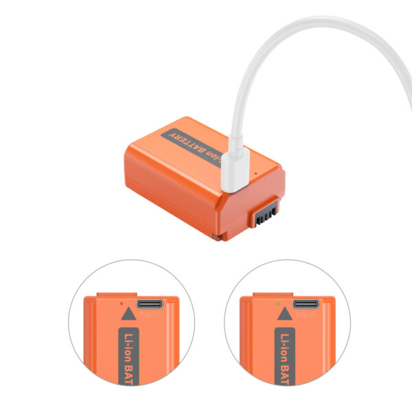 SmallRig NP-FW50 USB-C Rechargeable Camera Battery (Orange) 4965 - Image 7