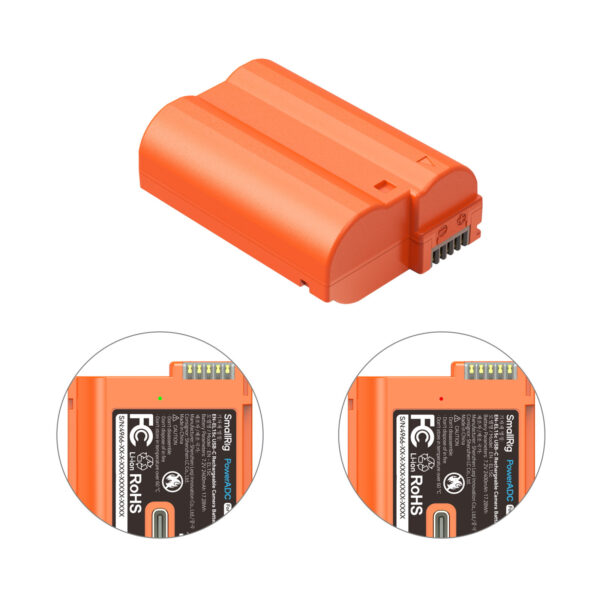 SmallRig EN-EL15c USB-C Rechargeable Camera Battery (Orange) 4966 - Image 6