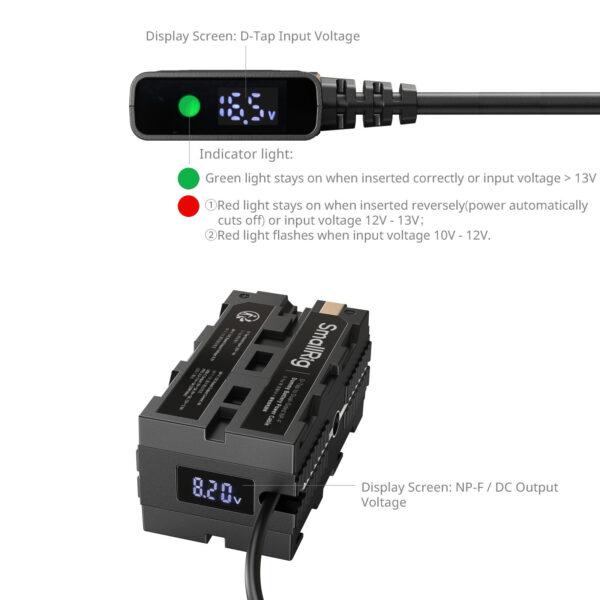 SmallRig D-Tap to Dual-Sided NP-F Dummy Battery Power Cable 4884 - Image 5