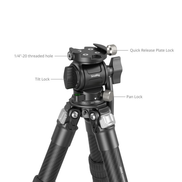SmallRig Heavy Duty Carbon Fiber Tabletop Tripod Kit 5025 - Image 6