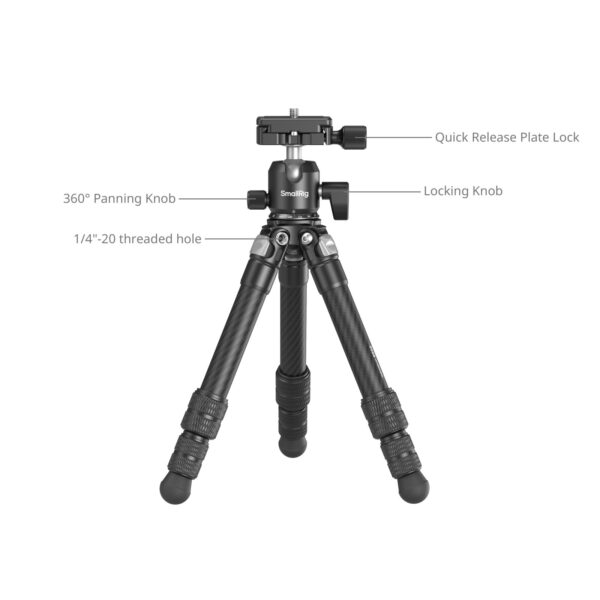SmallRig Carbon Fiber Pocket Tripod Kit 5026 - Image 3