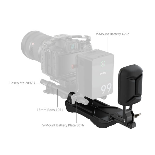 SmallRig Universal Shoulder Pad with 15mm Dual Rod Clamp 5153 - Image 3