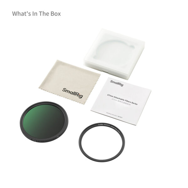 SmallRig Magnetic 67mm VND Filter ND2-ND32 (1-5 Stop) & Black Mist 1/4 Filter 5170 - Image 8
