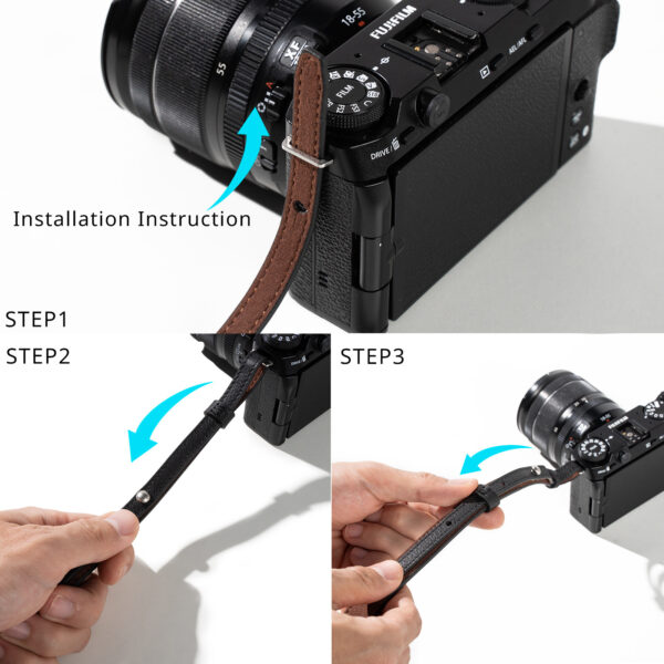 SmallRig Universal Leather Camera Shoulder Strap (Black) 5208 - Image 3