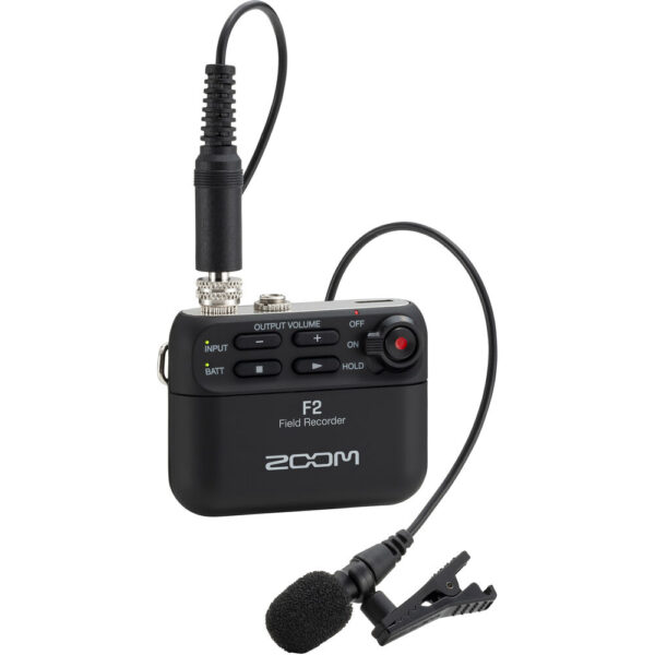 Zoom F2 Ultra Compact Field Recorder + Lavalier Microphone - Image 6
