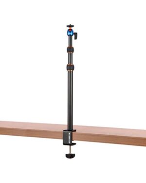 3 Legged Thing - CAMERA DESK MOUNT STAND - Extending Vertical with Clamp and Mini Ball Head - Black/Blue