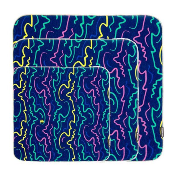 3 Legged Thing - Wrapz H2O Resistant Wraps Pack of 3 (1 of each small, med. & large) Blue w/multi color squiqqles