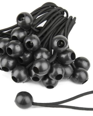KUPO BG-4506 15cm Heavy duty black ball Bungees pack of 50