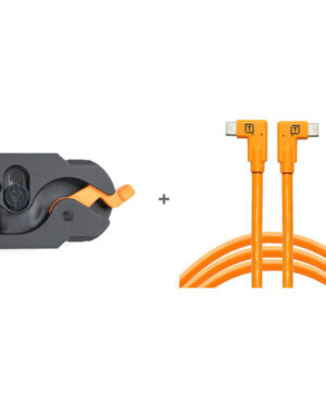 Tether Tools Tetherguard Leverlock Plate + USB-C 4.6m Orange R/Angle/R to Angle Org Kit