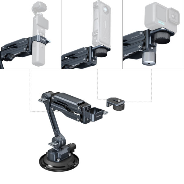 SmallRig mini Shock Absorber Arm for DJI Osmo Pocket 3 / GoPro HERO13 / Insta360 X4 5123 - Image 3