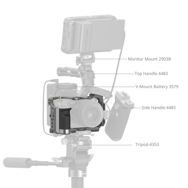 SmallRig “HawkLock” Quick Release Cage Kit with Silicone Handle for Sony Alpha 7C II / 7CR 5198 - Image 8