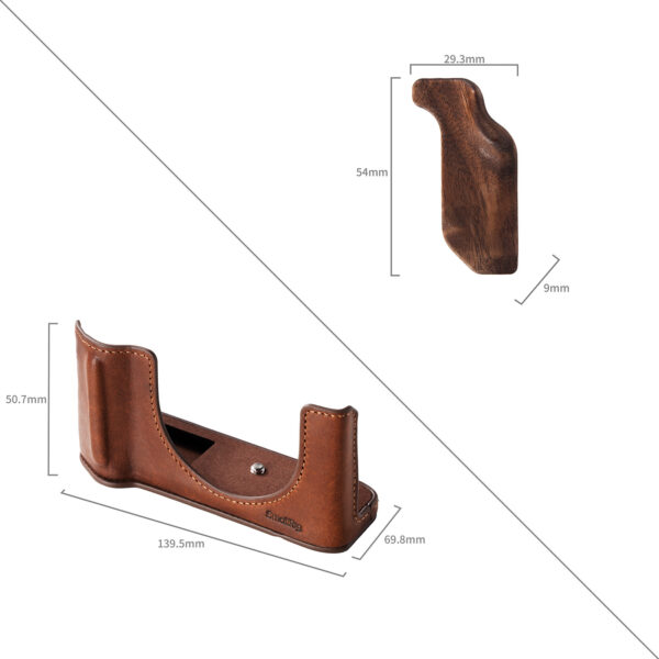 SmallRig Leather Case Kit for FUJIFILM GFX100RF (Brown) 5268 - Image 3