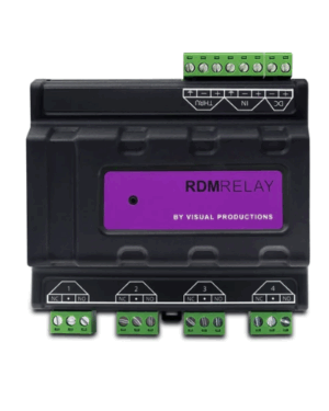 Visual Productions DIN Rail DMX/RDM 4 Channel Relay