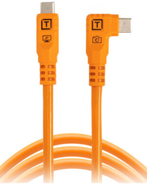 Tether Tools TetherPro Optima 10G USB-C 1.8m Straight To Right - Orange