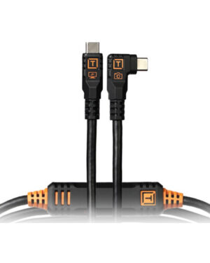 Tether Tools TetherPro Optima 10G USB-C 4.6m Straight To Right - Black