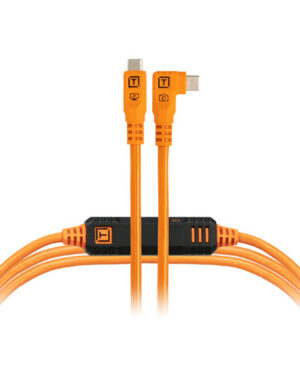 Tether Tools TetherPro Optima 10G USB-C 4.6m Straight To Right - Orange