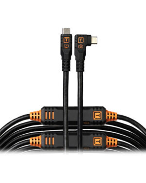 Tether Tools TetherPro Optima 10G USB-C 9.4m Straight To Right - Black