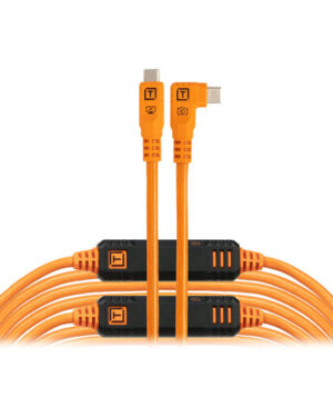 Tether Tools TetherPro Optima 10G USB-C 9.4m Straight To Right - Orange