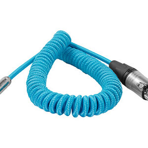 Kondor Blue Coiled Mini-XLR to XLR Cable for Canon C70 & BMPCC 4K/6K (1x Pack)
