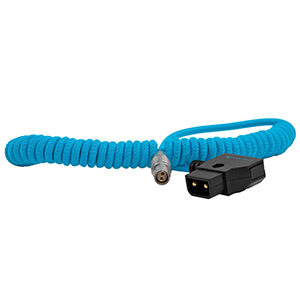 Kondor Blue Coiled D-Tap to Female Lemo 2 Pin For Red Komodo