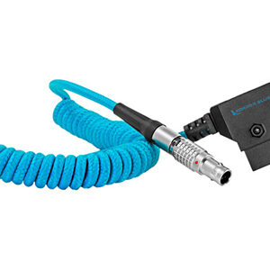 Kondor Blue Coiled D-Tap to LEMO 2-Pin 0B Male Power Cable
