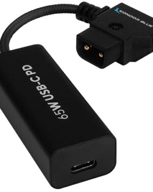 Kondor Blue D-Tap to Female USB-C PD 2-Way Battery Charging Power Cable (15cm) - Black