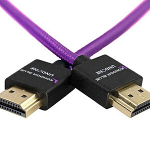 Kondor Blue Gerald Undone MK2 Straight Full HDMI Cable (45cm) - Purple