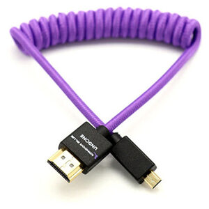 Kondor Blue Gerald Undone MK2 Coiled Micro HDMI To Full HDMI (30 To 60cm) - Purple