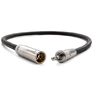 Kondor Blue Mini XLR to 3.5mm Locking Screw Mini Plug for Lavalier Mics and BMPCC 4K/6K - Blue