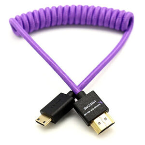Kondor Blue Gerald Undone MK2 Coiled Mini HDMI To Full HDMI (30 To 60cm) - Purple