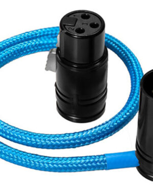 Kondor Blue Straight Low-Profile Right-Angle XLR Cable - 40cm (Blue)