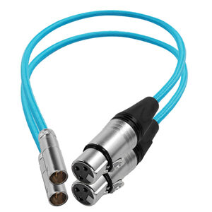 Kondor Blue 40cm Mini XLR Male to XLR Female Audio Cable (2 Pack)