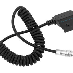 Kondor Blue Coiled D-Tap to BMPCC 4K/6K Pro Power Cable for Blackmagic - Black
