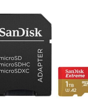 SanDisk Extreme microSDXC 1TB 190MB/s R 130MB/s W UHS-I U3 C10 V30 A2 Card