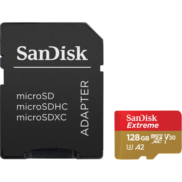 SanDisk 128GB Extreme PRO microSDXC UHS-1 with Adapter