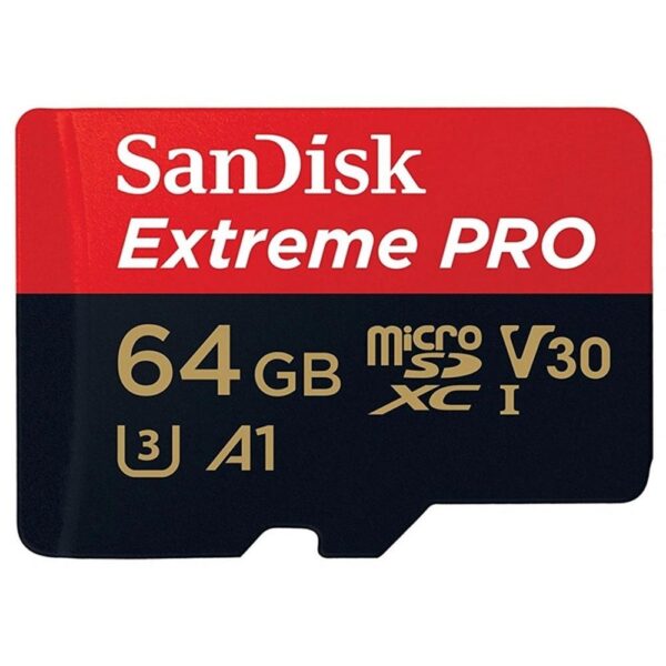 SanDisk 64GB Extreme PRO UHS-I microSDXC Memory Card (U3, Class 10)
