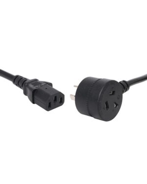 Powertran 3 Pin Piggyback to IEC C13 Black Extension Power Cable 5m