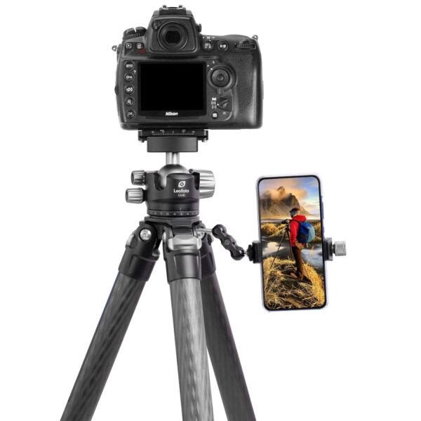 Leofoto LS-324C Ranger Series 4 Section Carbon Fibre Tripod with LH-40LR (Lever Release) Ball Head - Image 4