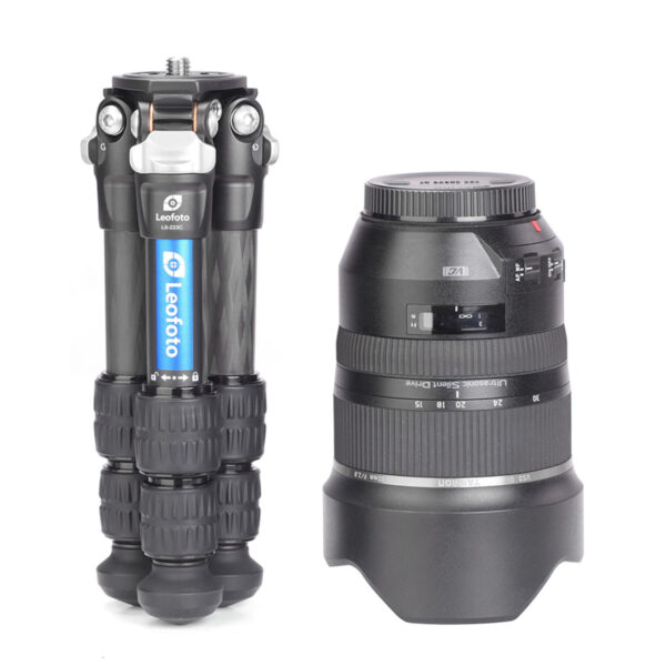 Leofoto LS-223C Ranger Series 3 Section Carbon Fibre Tripod with LH-25LR (Lever Release) Ball Head - Image 3