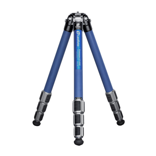 Leofoto LP-324C Poseidon Series 4 Section Water Resistant Carbon Fibre Tripod with Blue LH-40LR Ball Head - Image 2