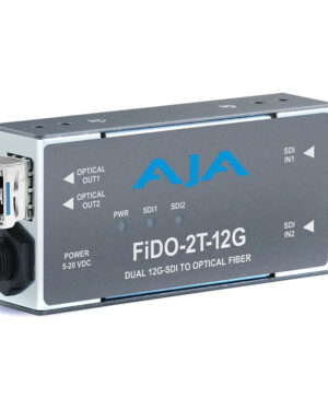 AJA 2-Channel 12G-SDI to Single-Mode LC Fiber Transmitter