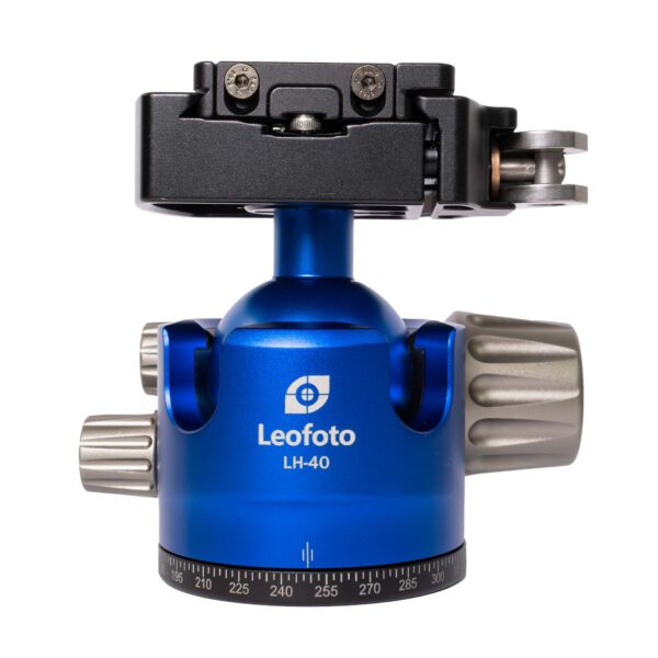 Leofoto LP-324C Poseidon Series 4 Section Water Resistant Carbon Fibre Tripod with Blue LH-40LR Ball Head - Image 8