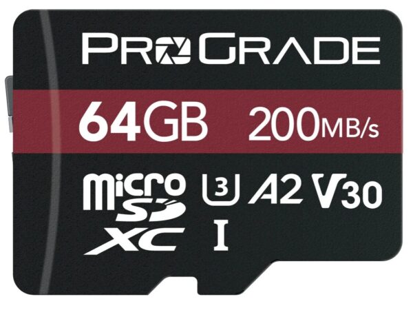 ProGrade Digital 64GB MicroSDXC UHS-I V30 Memory Card (Strontium) - PGMSD64GBSPNA