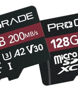 ProGrade Digital 128GB MicroSDXC UHS-I V30 Memory Card, 2 Pack (Strontium) - PGMSD128GBSP2NA