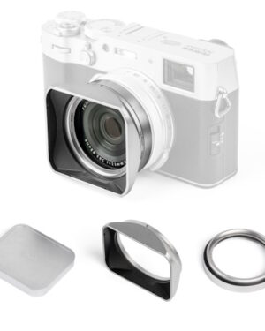 NiSi JetMag Pro Lens Hood Kit for Fuji X100 Series (Silver) – NC UV Filter with 49mm Filter Adaptor, Magnetic Square Lens Hood and Magnetic Lens Cap for Fujifilm X100/X100S/X100F/X100T/X100V/X100VI