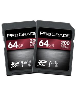 ProGrade Digital 64GB SDXC UHS-I V30 Memory Card, 2 Pack (Strontium) - PGSD64GBSK2NA