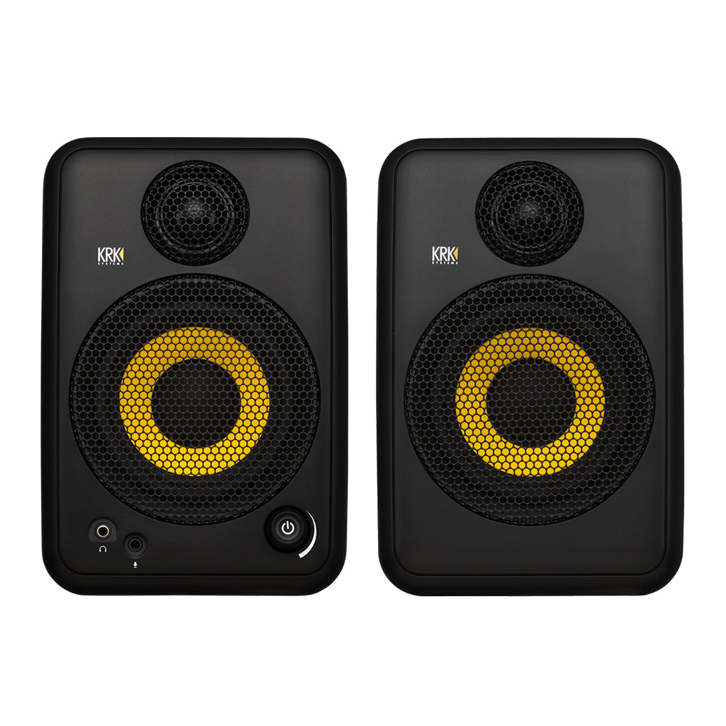 KRK Portable Studio Monitors 2-Way 4"; Bi-amped Class D Power w/ measurement microphone