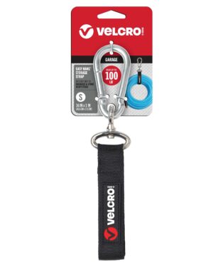 Velcro Easy Hang Small 16in x 1in strap, Black