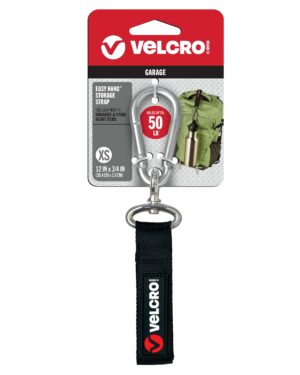 Velcro Easy Hang Xsmall 12in x 3/4in strap, Black